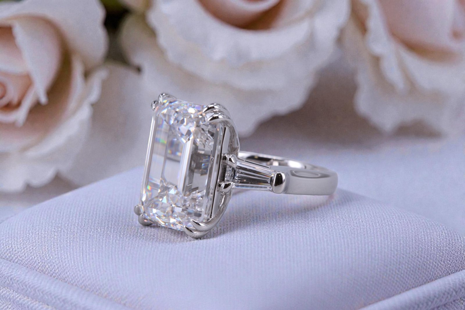 Lab-grown large diamond ring for Encinitas couples