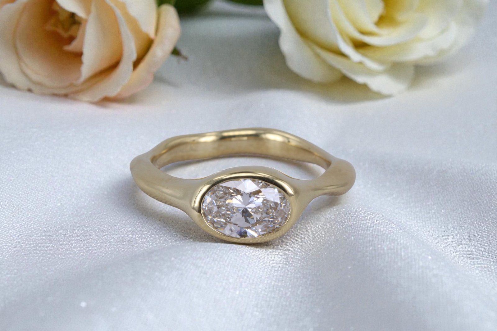 Non-traditional engagement ring for Encinitas couples